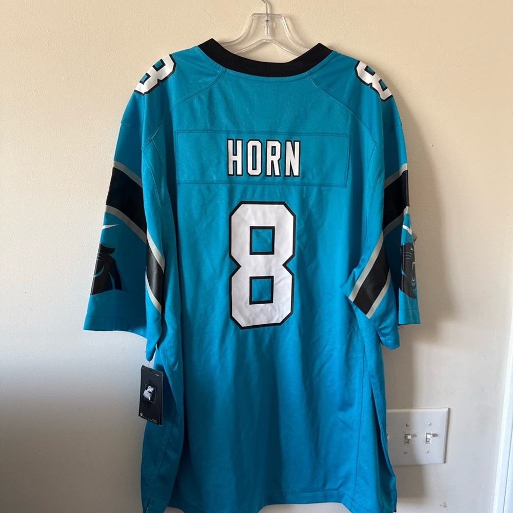 Men’s Nike Jaycee Horn #8 Carolina Panthers Football NFL Jersey Sz 2XL - Blue - Picture 7 of 7